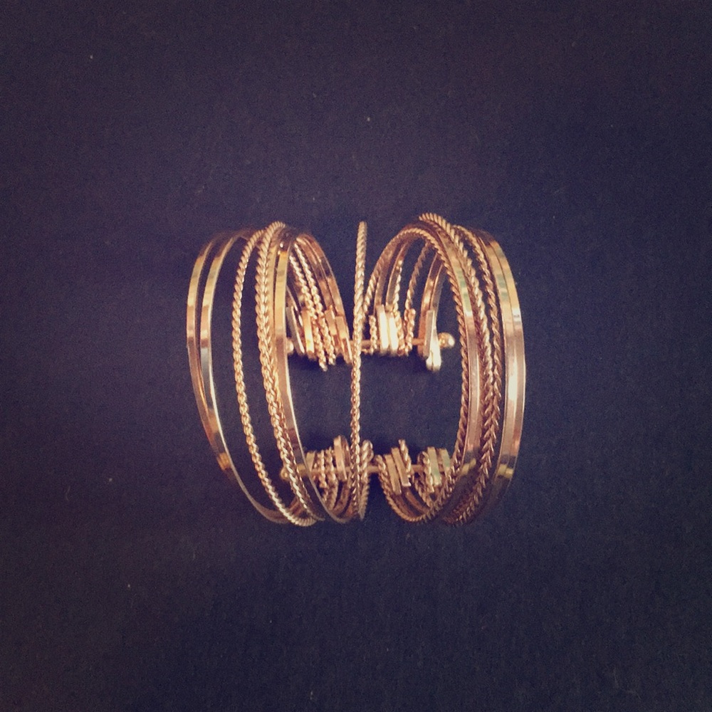 Gold cuff bracelet